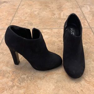 Aldo Black Heeled Booties